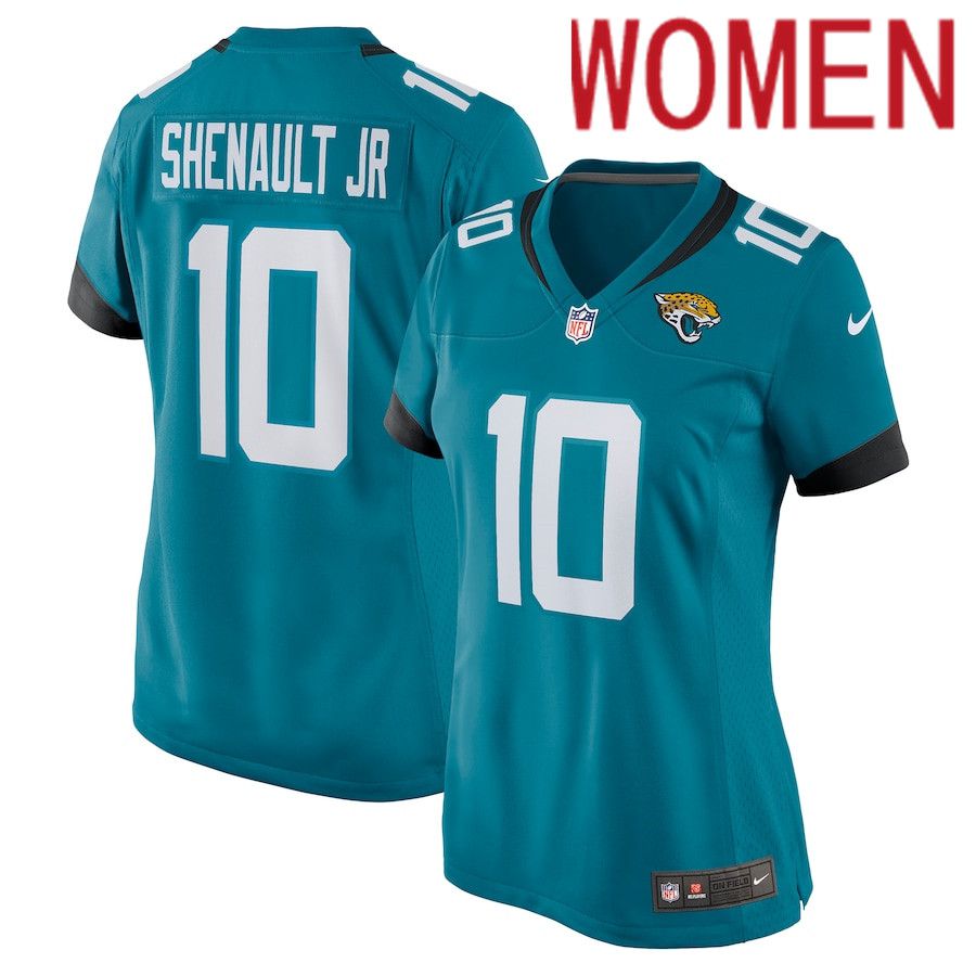 Women Jacksonville Jaguars #10 Laviska Shenault Jr. Nike Green Game Player NFL Jersey->women nfl jersey->Women Jersey